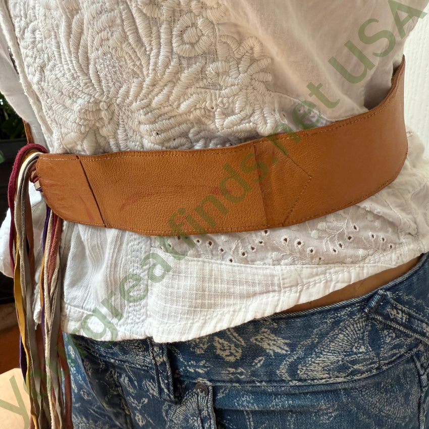 Vintage Soft Leather Fringe Belt Phil Sockett belt