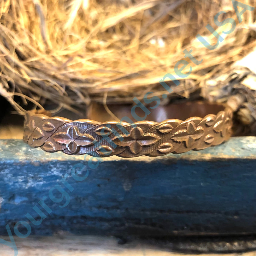 Vintage Solid Copper Cuff Bracelet