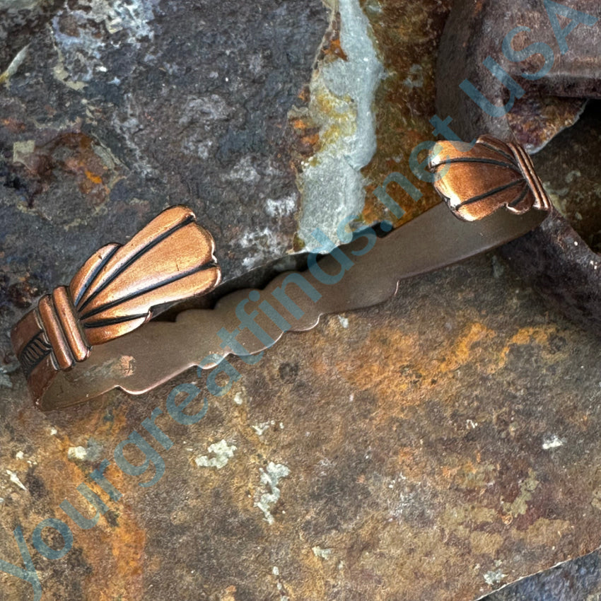 Vintage Solid Copper Southwestern Cuff Bracelet Bracelet