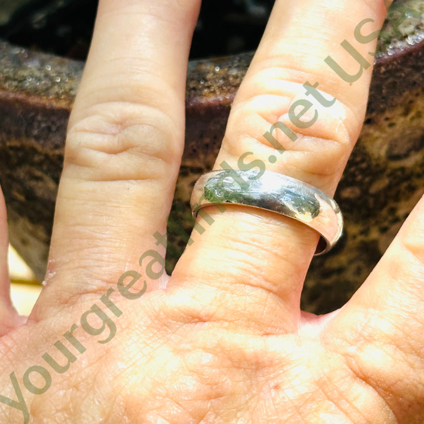 Vintage Solid Sterling Silver Band Ring 10 1/2 Taxco Mexico