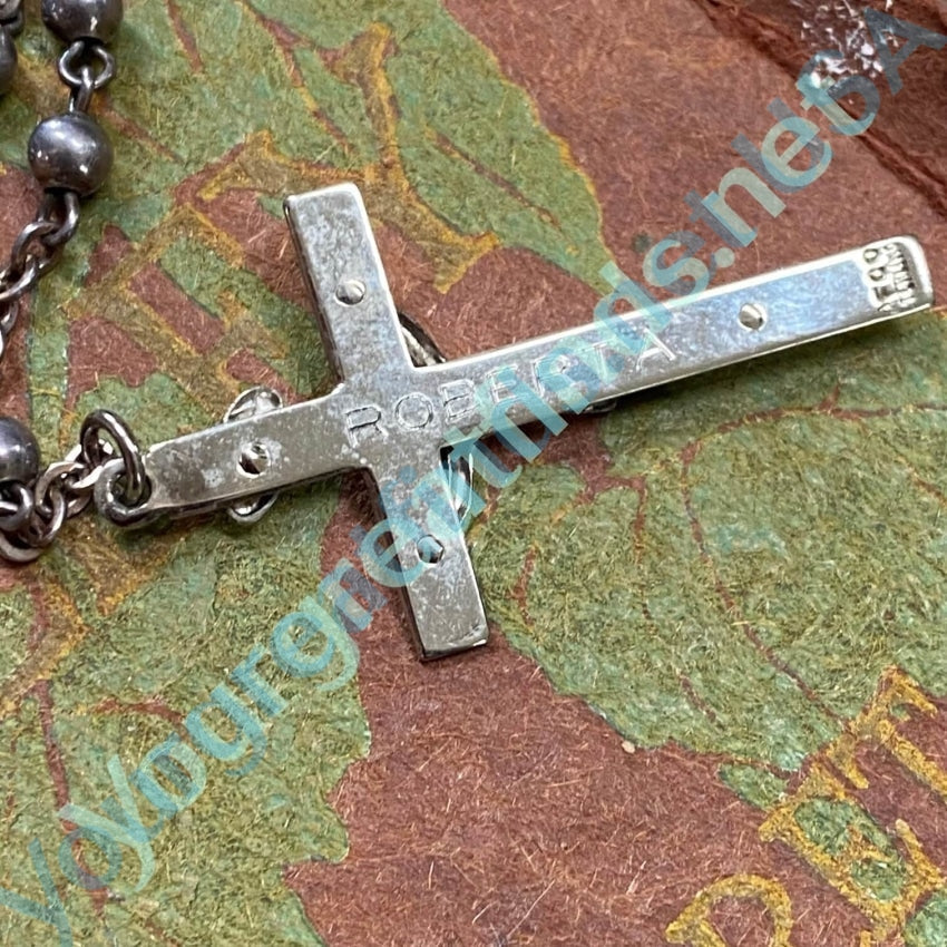 Vintage Solid Sterling Silver Bead Rosary Yourgreatfinds