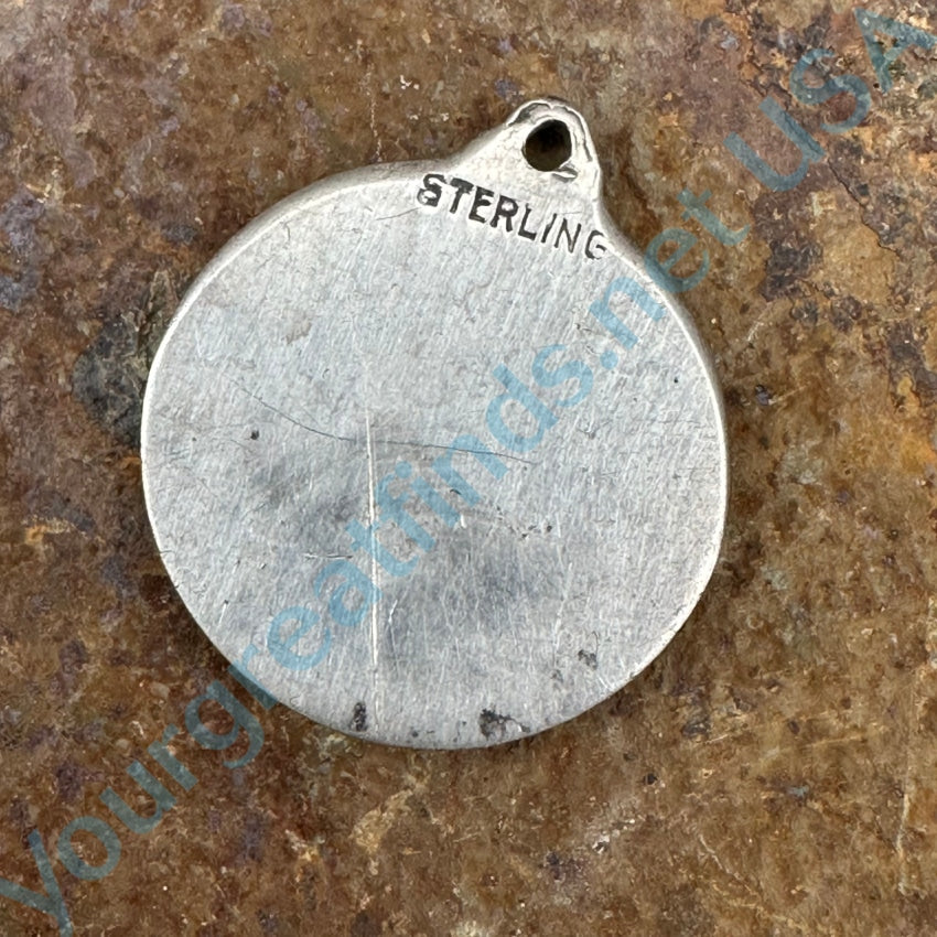 Vintage Solid Sterling Silver Celtic St. Christopher Pendant
