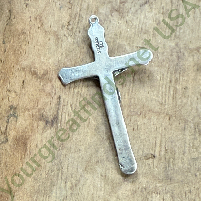 Vintage Solid Sterling Silver Crucifix Pendant pendant