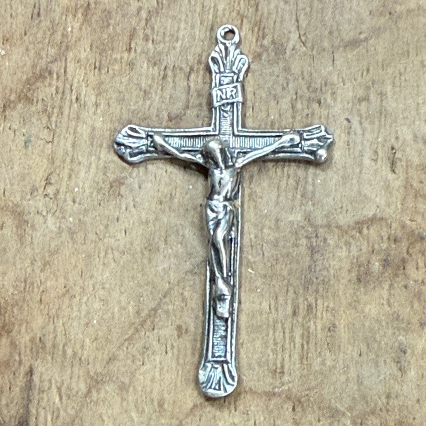 Vintage Solid Sterling Silver Crucifix Pendant pendant