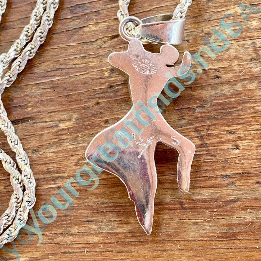 Vintage Solid Sterling Silver Dancer Necklace Mexico Yourgreatfinds