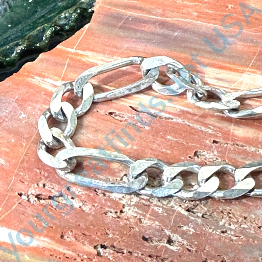 Vintage Solid Sterling Silver Heavy Chain Bracelet