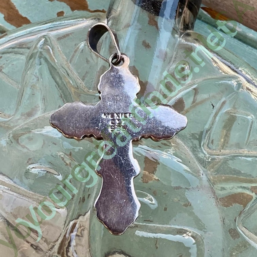 Vintage Solid Sterling Silver Holy Cross Pendant Mexico Yourgreatfinds
