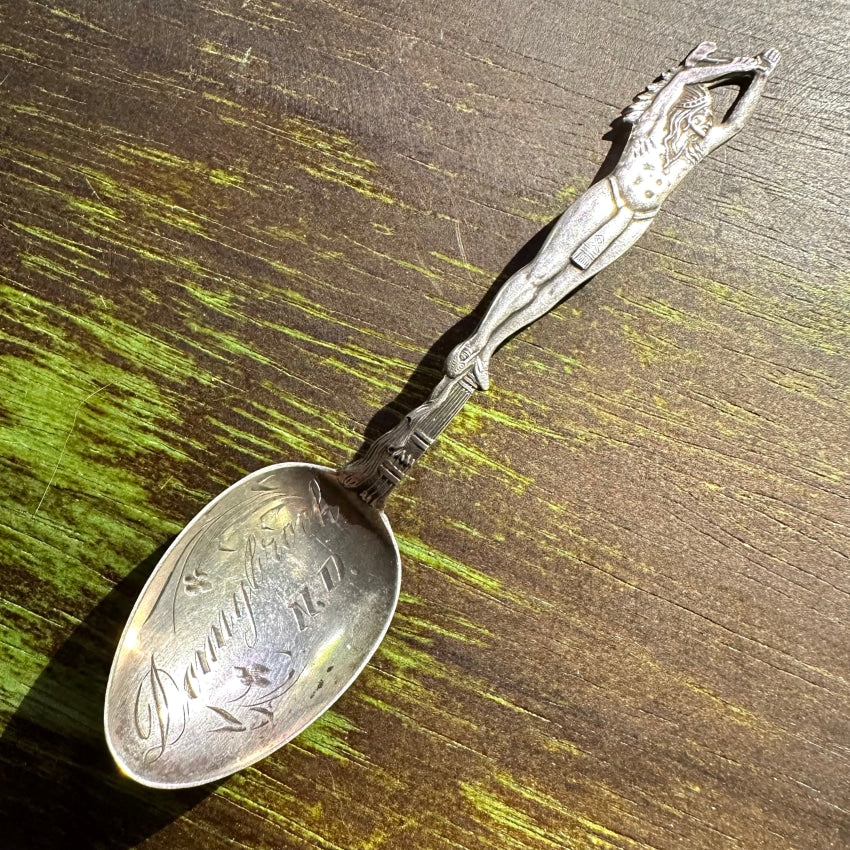 Vintage Solid Sterling Silver Native American Collector Spoon