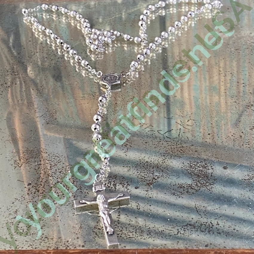 Vintage Solid Sterling Silver Rosary Yourgreatfinds