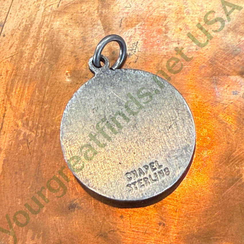 Vintage Solid Sterling Silver St. John Pendant Pendant