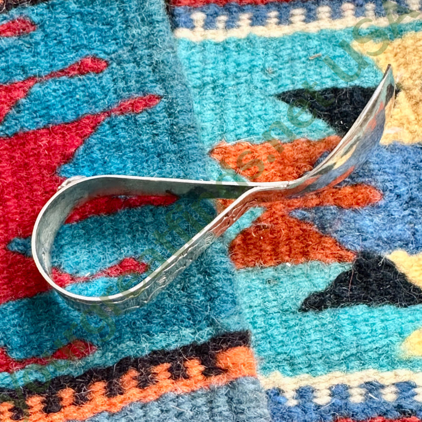 Vintage Solid Sterling Silver Turquoise Baby Spoon Jeffrey Castillo Navajo