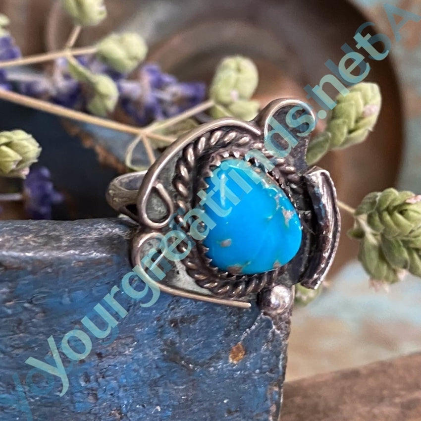Southwest Elements Sterling Silver Green King Turquoise Elongated Ring -  ShopHQ.com