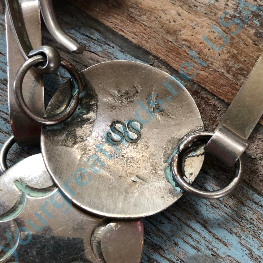 Vintage Southwestern Silver Star Handmade Nickel Concho Belt Belt