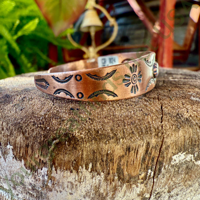 Vintage Southwestern Solid Copper Cuff Bracelet bracelet