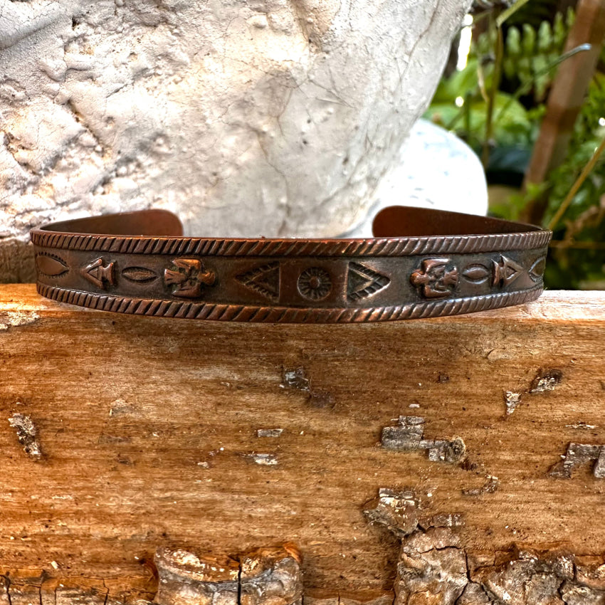 Vintage Southwestern Solid Copper Cuff Bracelet Bracelet