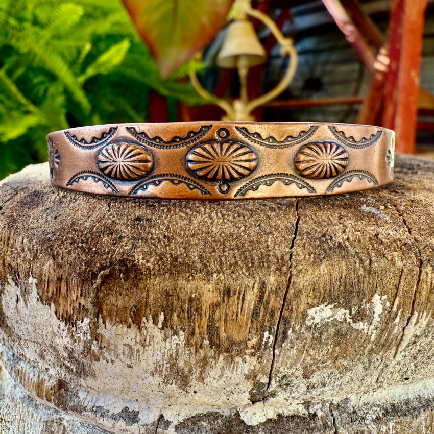 Vintage Southwestern Solid Copper Cuff Bracelet bracelet