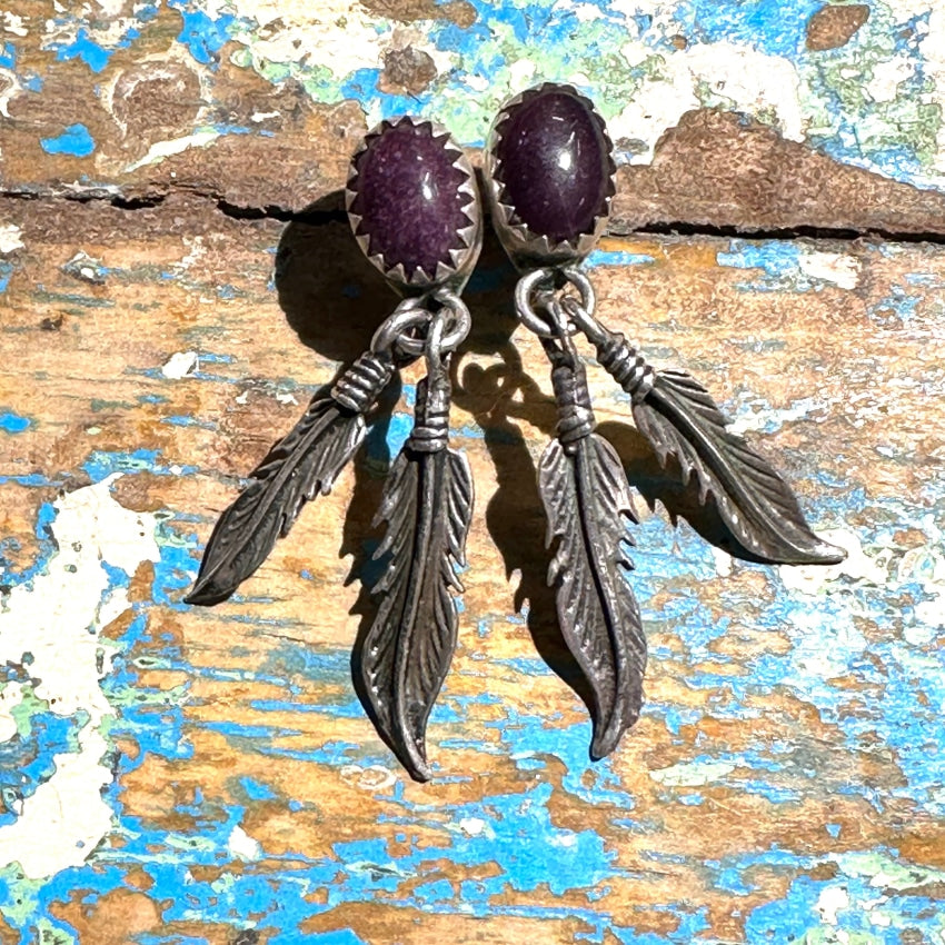 Dark Purple Metallic Orchid Earrings – Valliyan