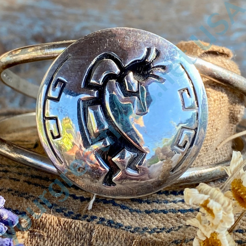 Vintage Southwestern Sterling Silver Kokopelli Bracelet