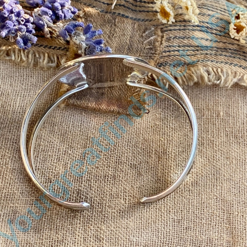 VINTAGE STERLING SILVER HOLLOW HOOP outlet BANGLE BRACELET