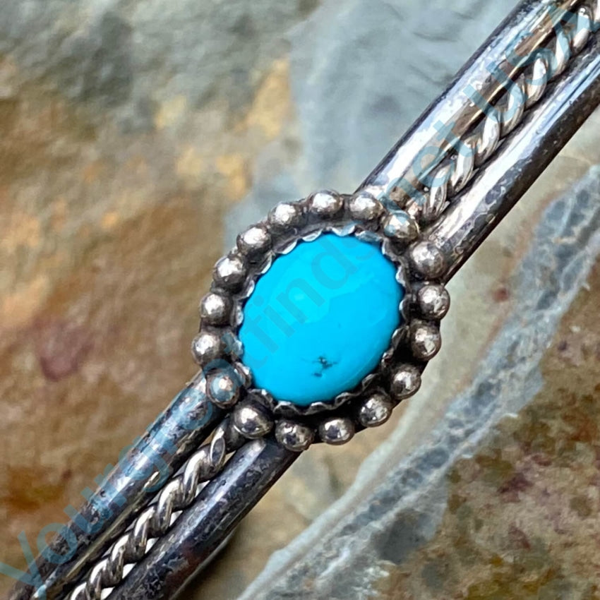 Turquoise Sterling Southwestern Statement Vintage Cuff Bracelet – Thea Grant