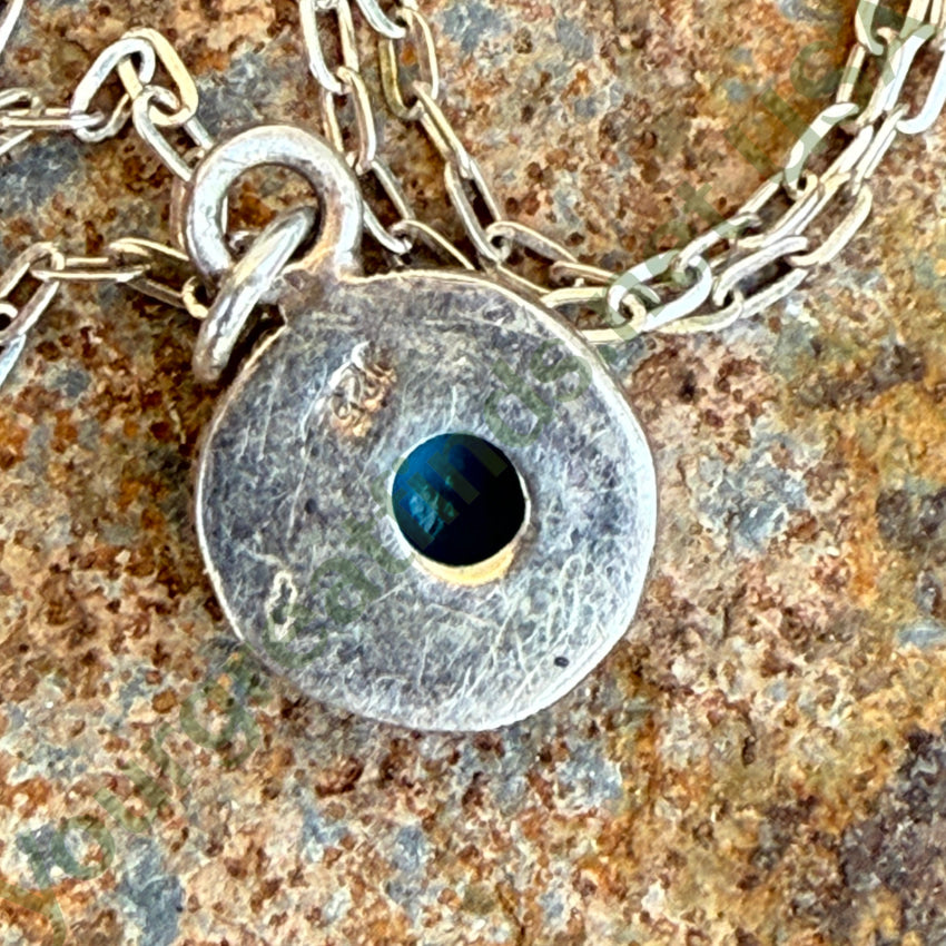 Vintage Southwestern Sterling Silver & Turquoise Tiny Necklace necklace