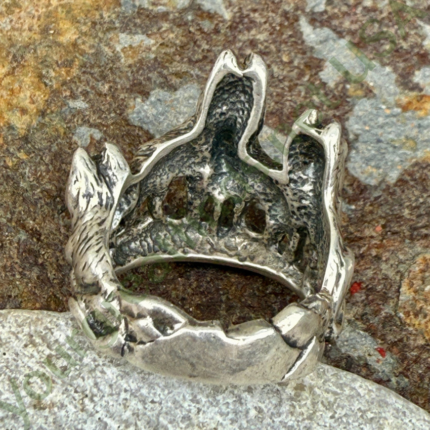Vintage Southwestern Sterling Silver Wolf Pack Ring Silver Cloud 6 ring