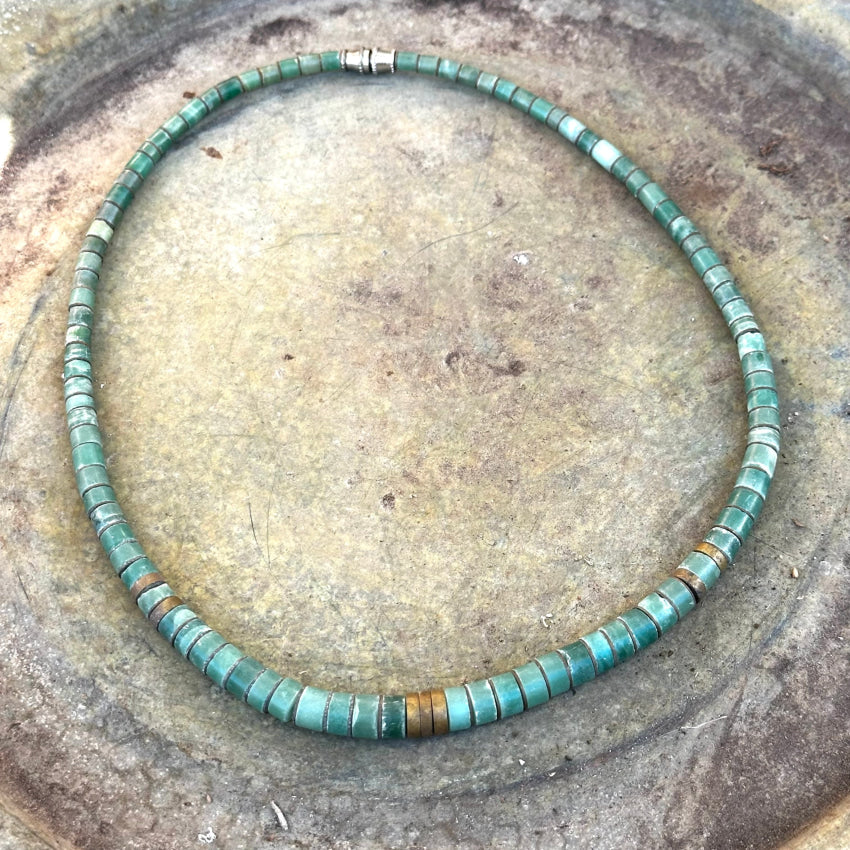 Vintage Southwestern Turquoise Heishi Choker Necklace Necklace