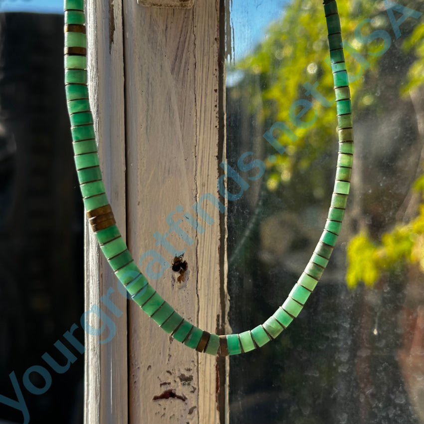 Vintage Southwestern Turquoise Heishi Choker Necklace Necklace