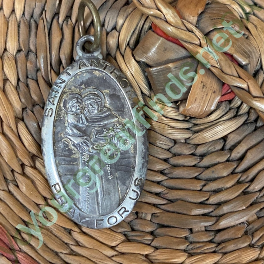 Vintage St. Anthony Devotional Metal / Pendant in Sterling Silver Yourgreatfinds