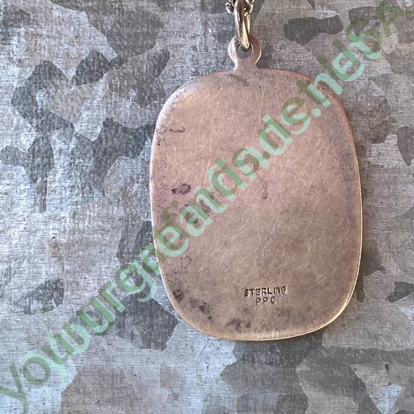 Vintage St. Christopher Necklace in Sterling Silver Yourgreatfinds