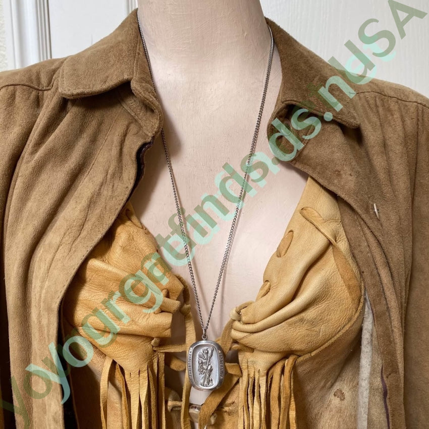 Vintage St. Christopher Necklace in Sterling Silver Yourgreatfinds