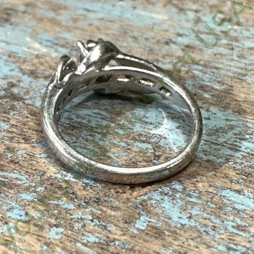 Vintage Sterling Silver .20Ct Diamond Ring Size 7