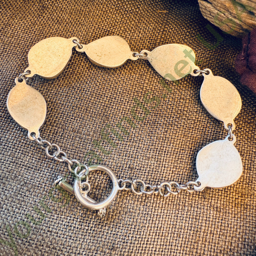 Vintage Sterling Silver 6 Stone Turquoise Bracelet bracelet