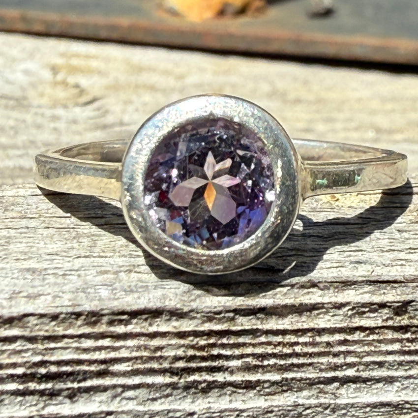 Vintage Sterling Silver Amethyst Ring Size 9 ring