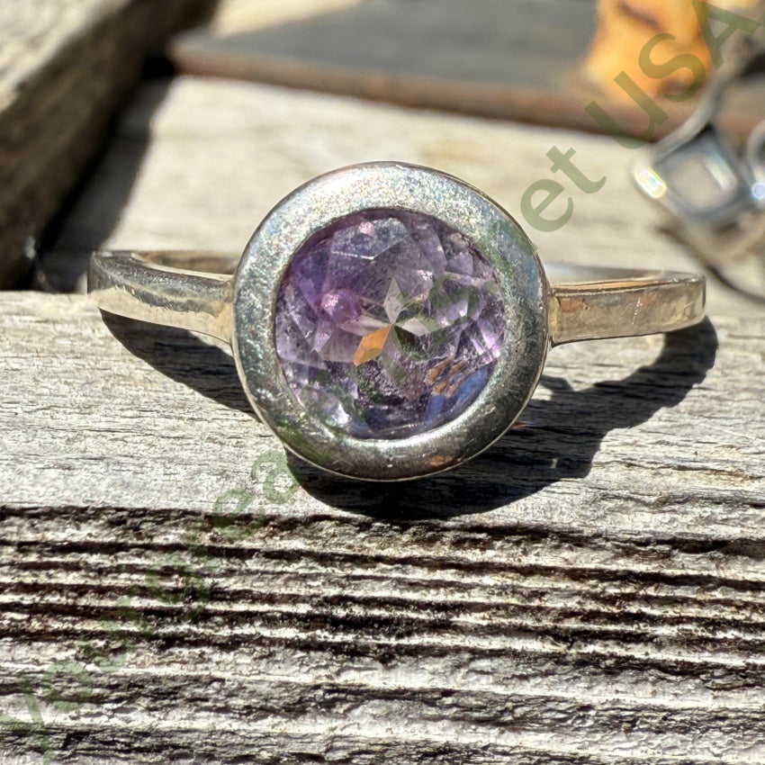 Vintage Sterling Silver Amethyst Ring Size 9 ring