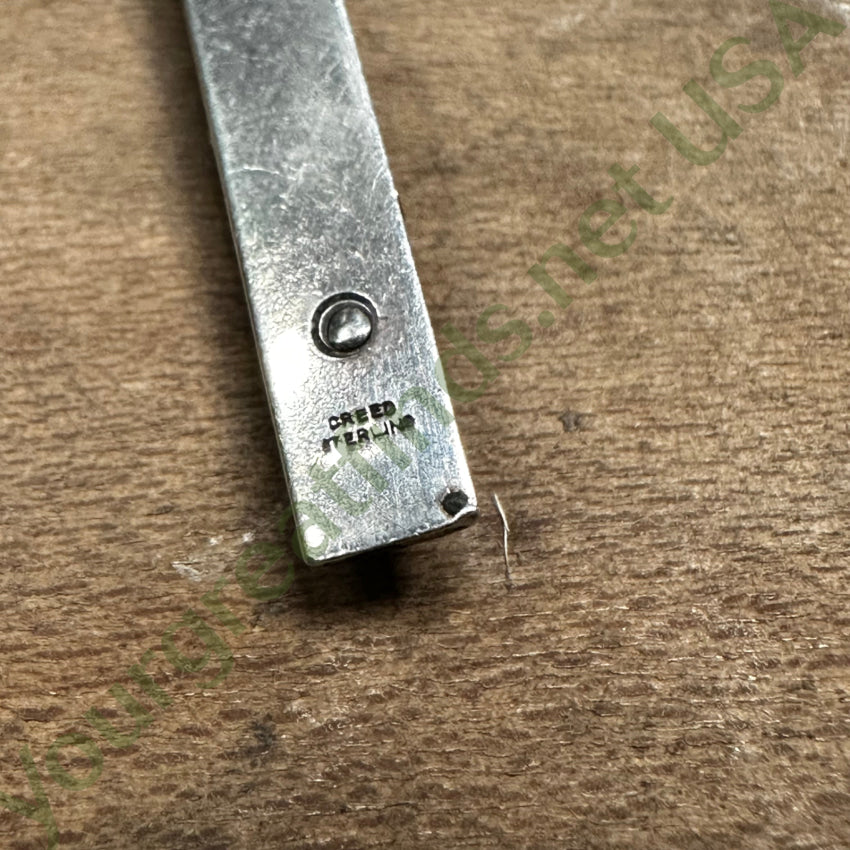 Vintage Sterling Silver Art Nouveau Style Crucifix Pendant Creed