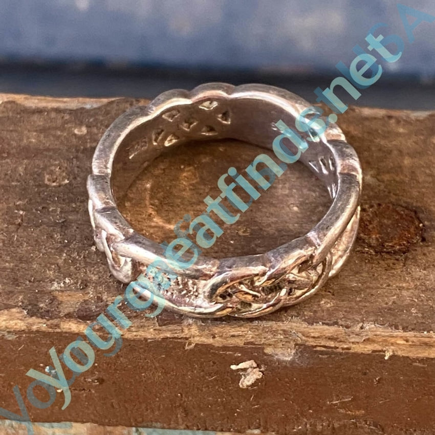 Vintage Sterling Silver Band Ring with Celtic Design. Size 8 Yourgreatfinds