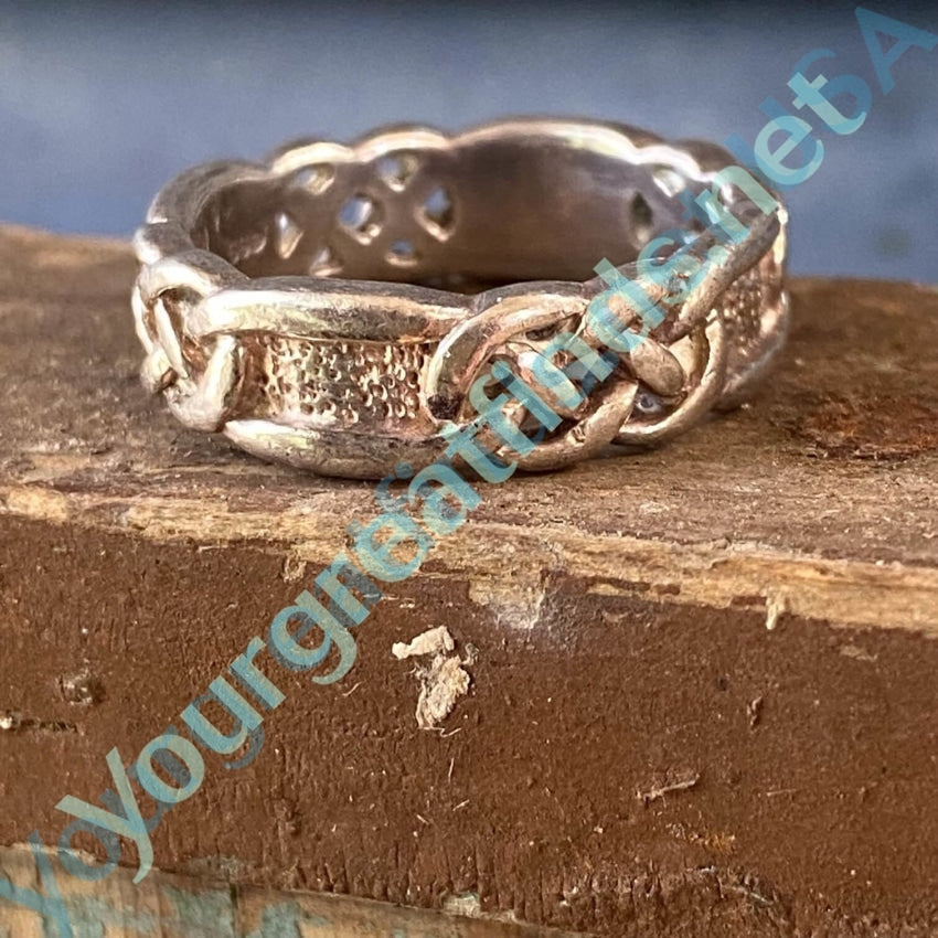 Vintage Sterling Silver Band Ring with Celtic Design. Size 8 Yourgreatfinds