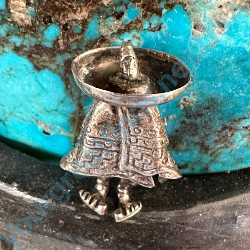 Vintage Sterling Silver Big Feet Mexican Souvenir Pin