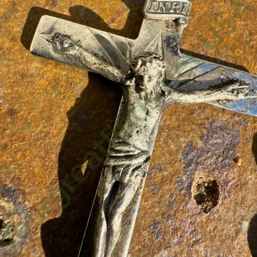 Vintage Sterling Silver & Black Coco Bead Mourning Rosary Original Tags rosary necklace