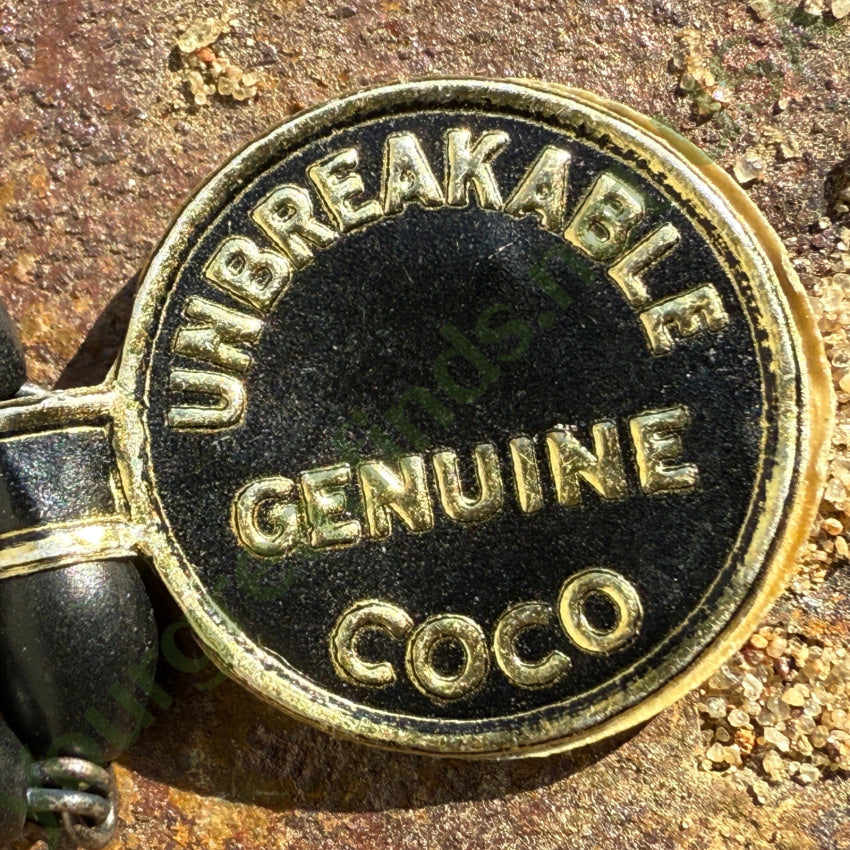 Vintage Sterling Silver & Black Coco Bead Mourning Rosary Original Tags rosary necklace