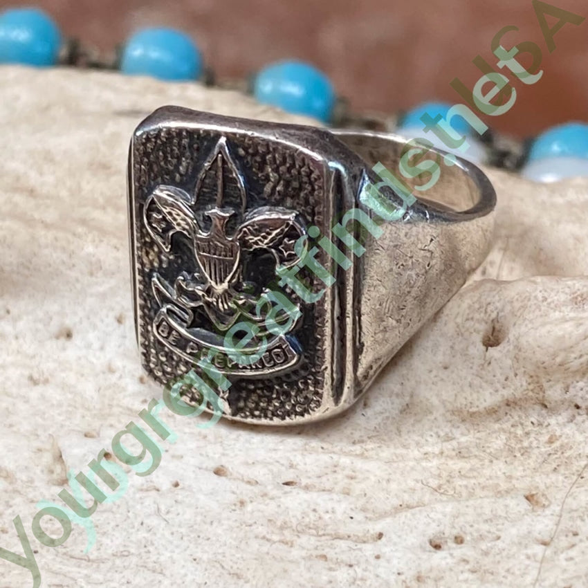Vintage Sterling Silver Boy Scouts Ring Size 6 Yourgreatfinds