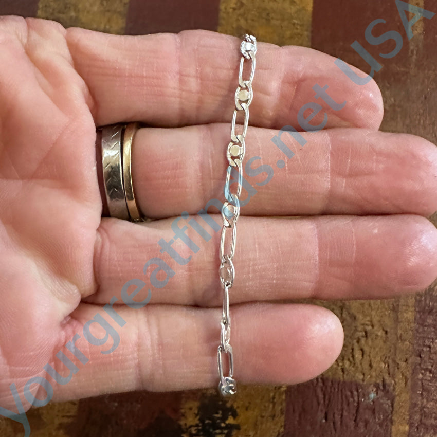 Vintage Sterling Silver Chain Bracelet Bracelet