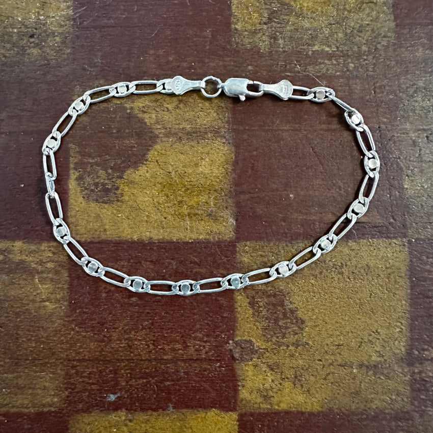 Vintage Sterling Silver Chain Bracelet Bracelet