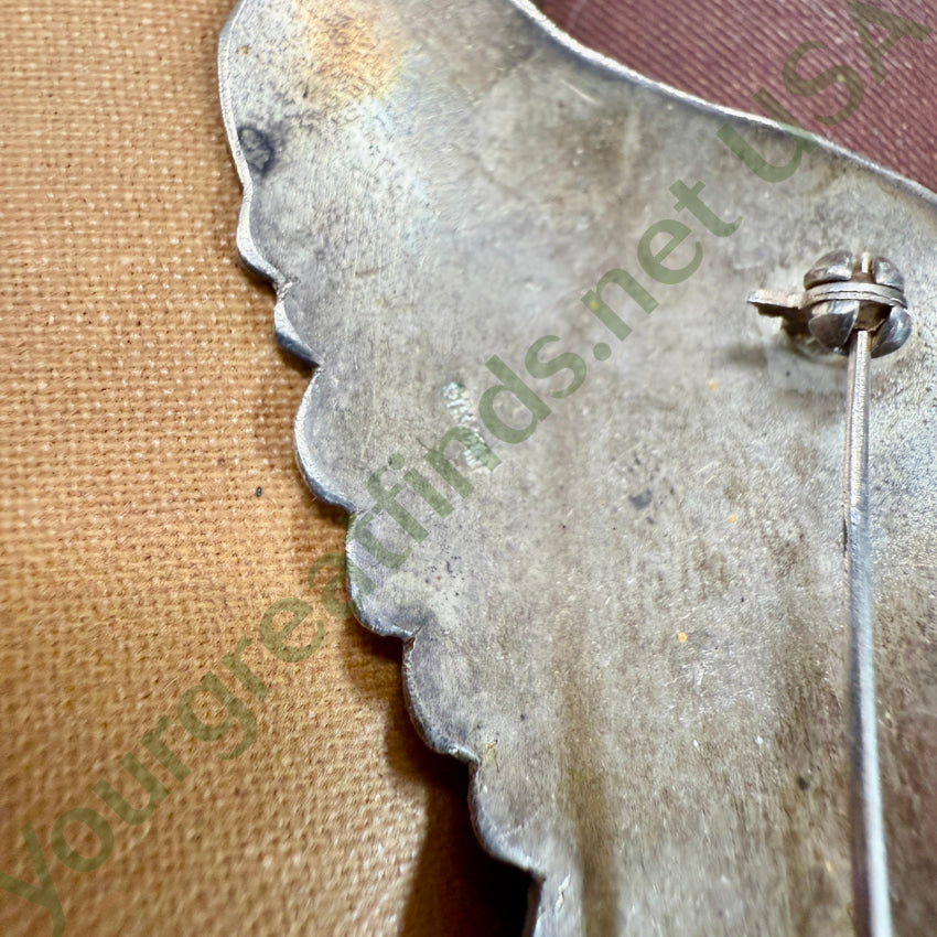 Vintage Sterling Silver Cloisonné Butterfly Wings Pins Brooch Set pin / brooch