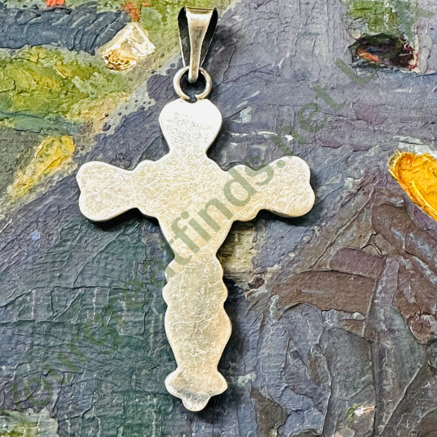 Vintage Sterling Silver Cross Pendant Pendant