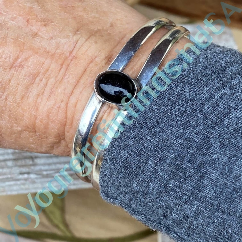 Shops Mexico Silver Bracelet with Onyx Stones!