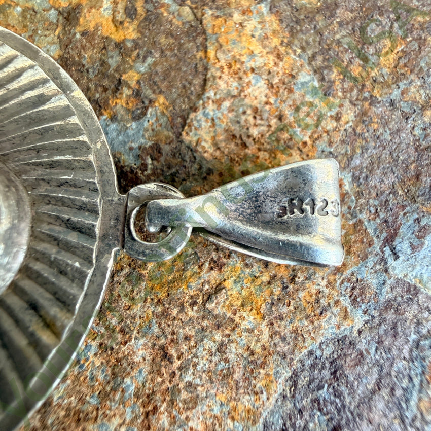 Vintage Sterling Silver Devotional Pendant Jesus Our Lady of Guadalupe pendant