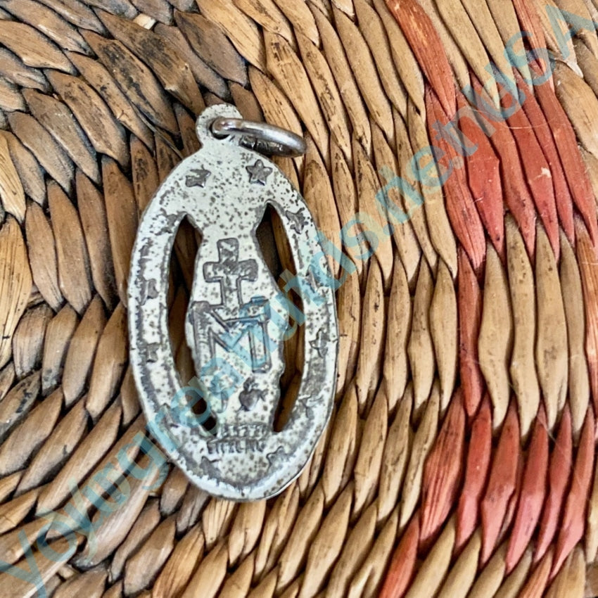 Vintage Sterling Silver Devotional Pendant Mary Yourgreatfinds