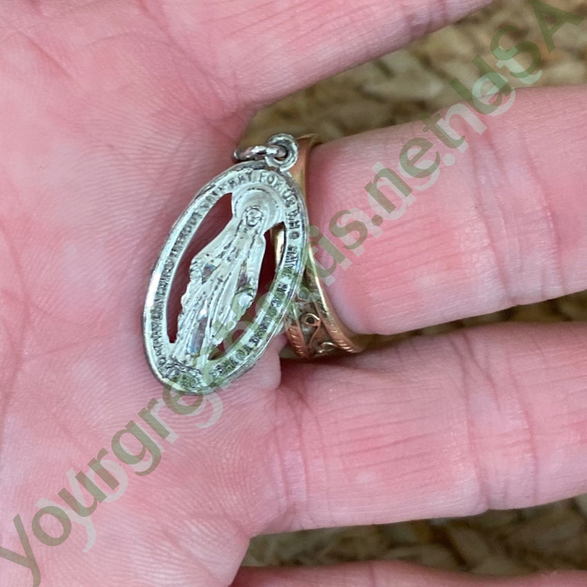 Vintage Sterling Silver Devotional Pendant Mary Yourgreatfinds